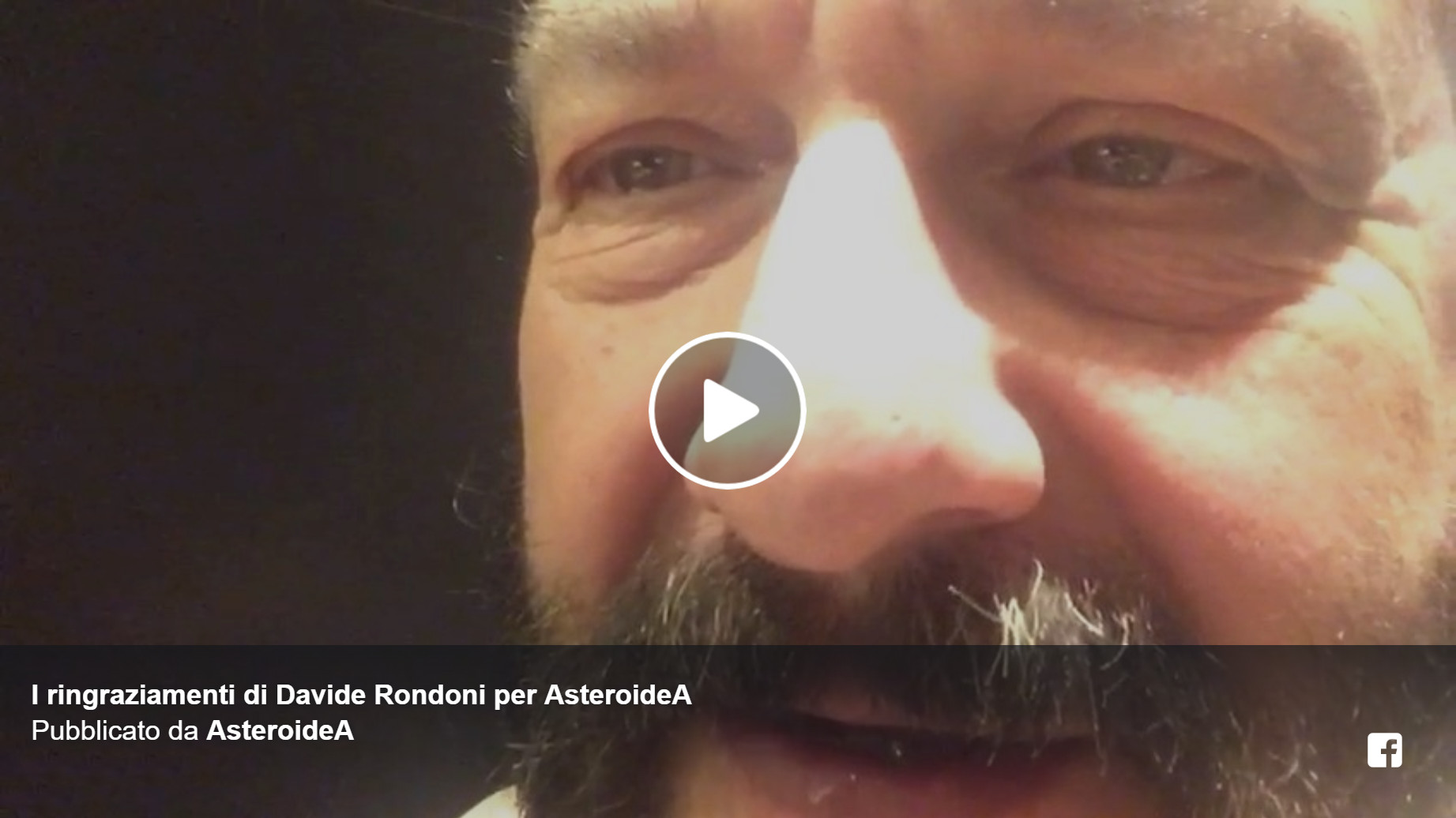 [VIDEO] I ringraziamenti di Davide Rondoni per AsteroideA
