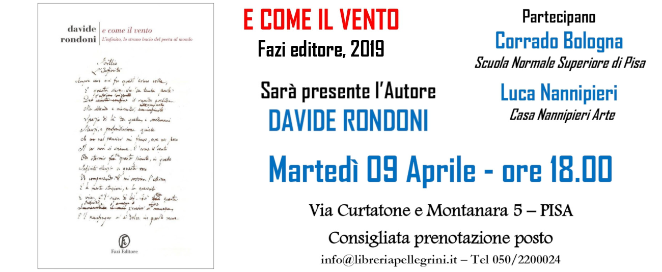 9 Aprile – Davide Rondoni @ Libreria Pellegrini
