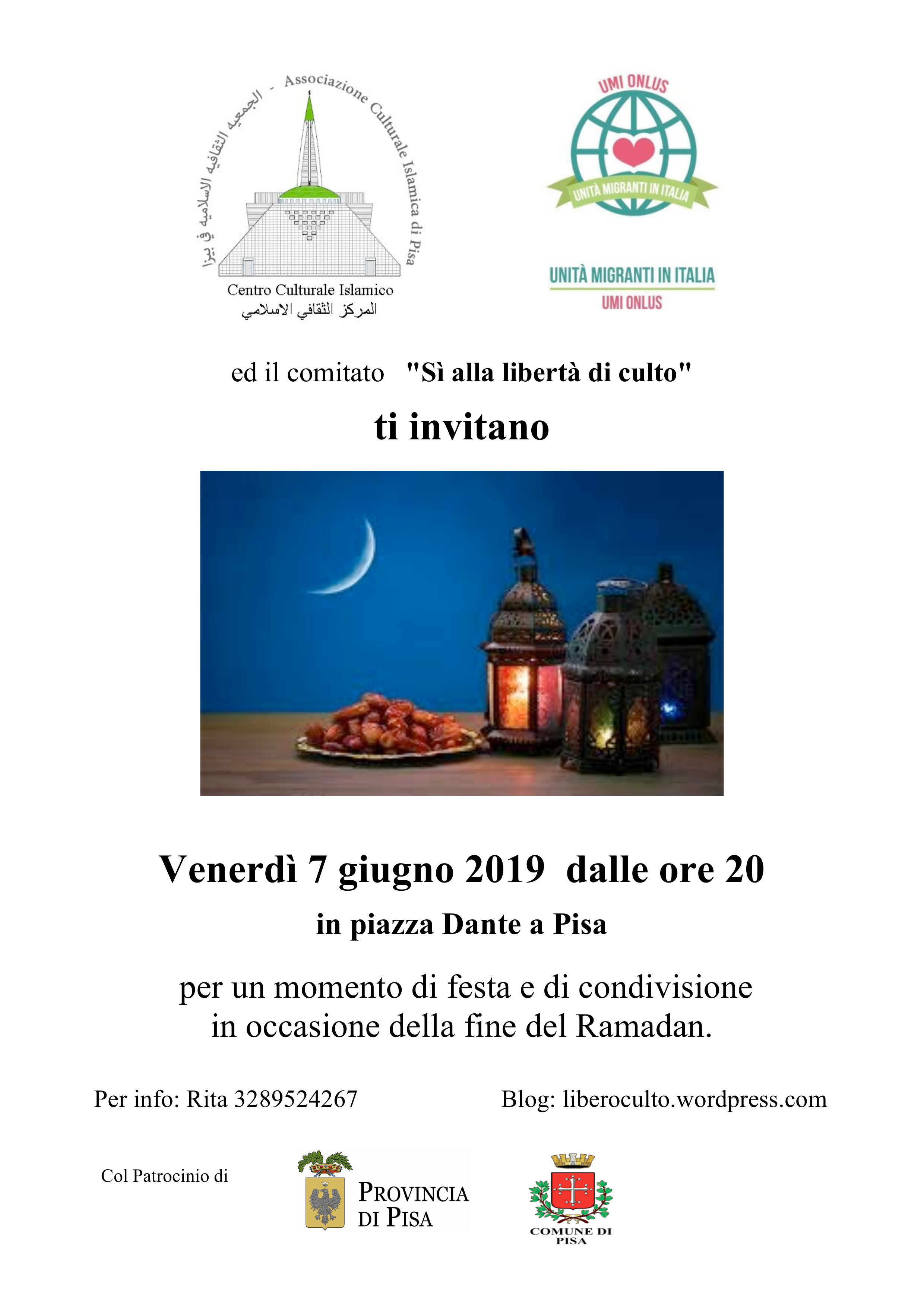 7 Giugno – Festa per la fine del Ramadan @ Piazza Dante